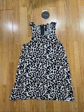 Cotton On-Black and White Leopard Print Tank Top